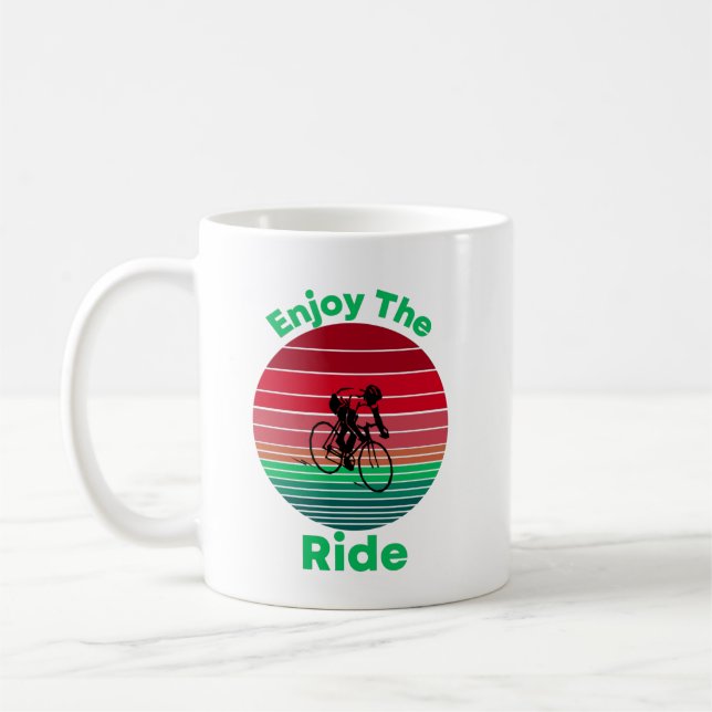 Mug Profitez de la promenade Inspirational Cycling Cit (Gauche)