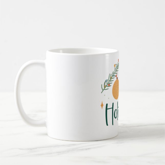 Mug Profitez de l'Ornement de Noël des Fêtes (Gauche)
