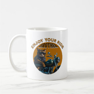 Mug Profitez de votre Ride Brother cool Chat avec moto