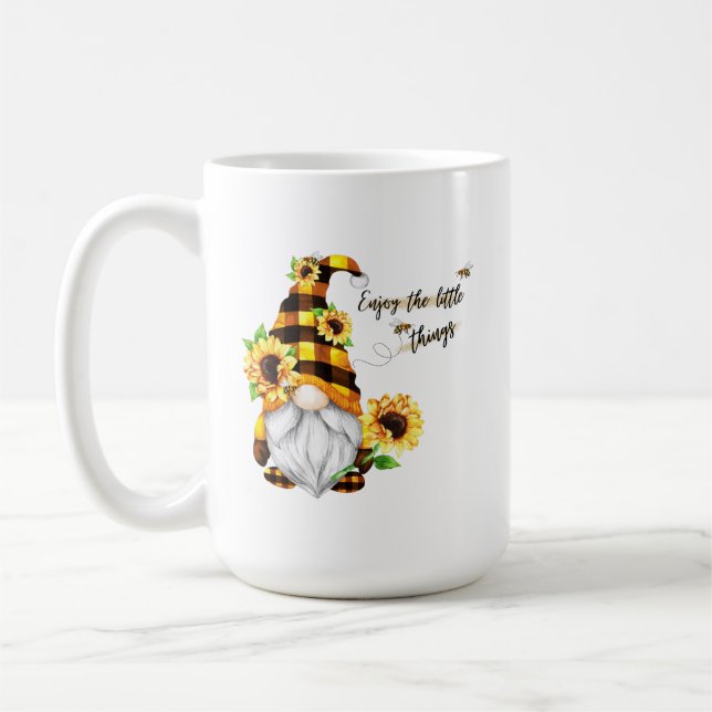 Mug Profitez des petites choses Gnome tournesol (Gauche)