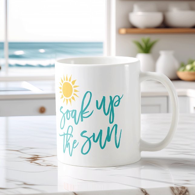 Mug Profitez Du Soleil Été Typographie (Créateur téléchargé)
