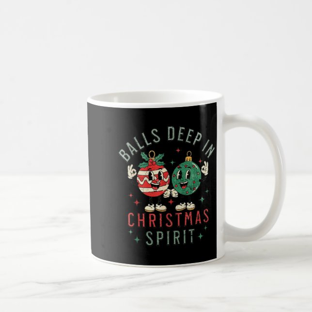 Mug Profondément dans la citation drôle de Noël Srit C (Droite)