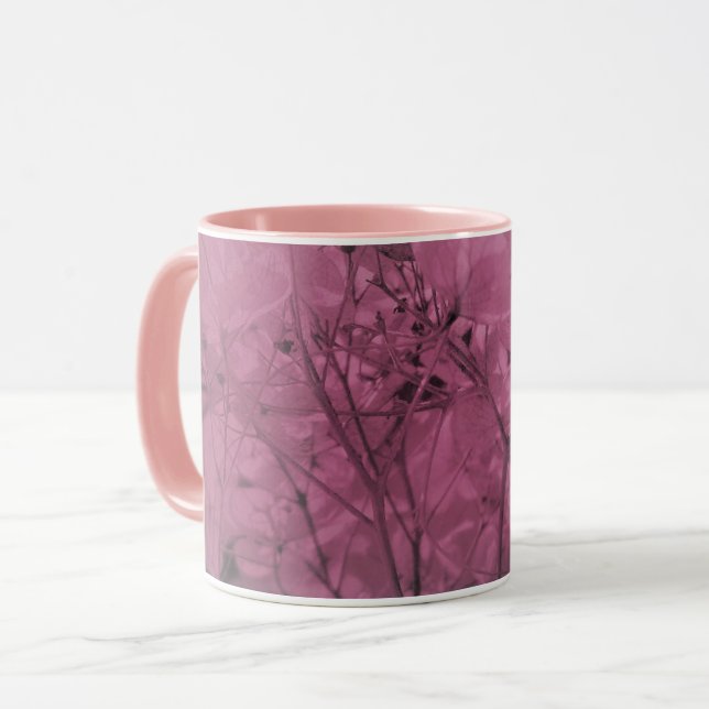 Mug Profusion de pétales de belle couleur rose gris ch (Devant gauche)