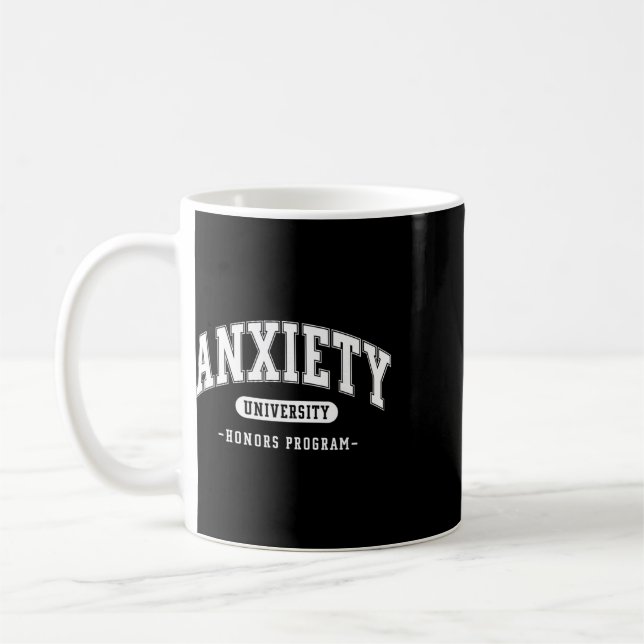 Mug Programme d'honneurs d'anxiété universitaire Drôle (Gauche)