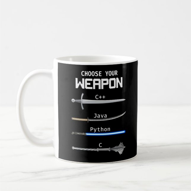 Mug Programmer le codage Choisissez votre arme C Java  (Gauche)