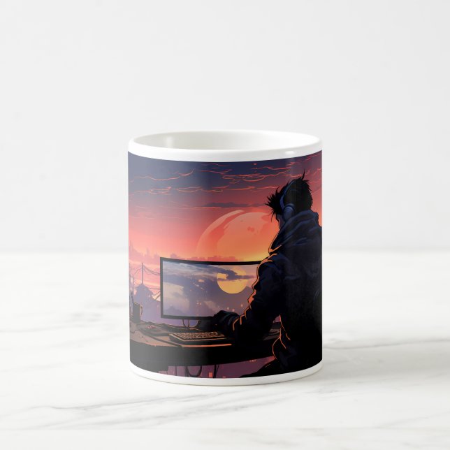 Mug Programmeur Et Ordinateur Portable (Centre)