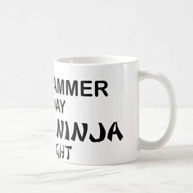 Mug Programmeur Ninja mortel par nuit (Droite)