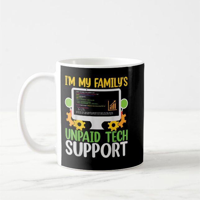 Mug Programmeur Ordinateur Amusant Im Ma Famille Techn (Gauche)