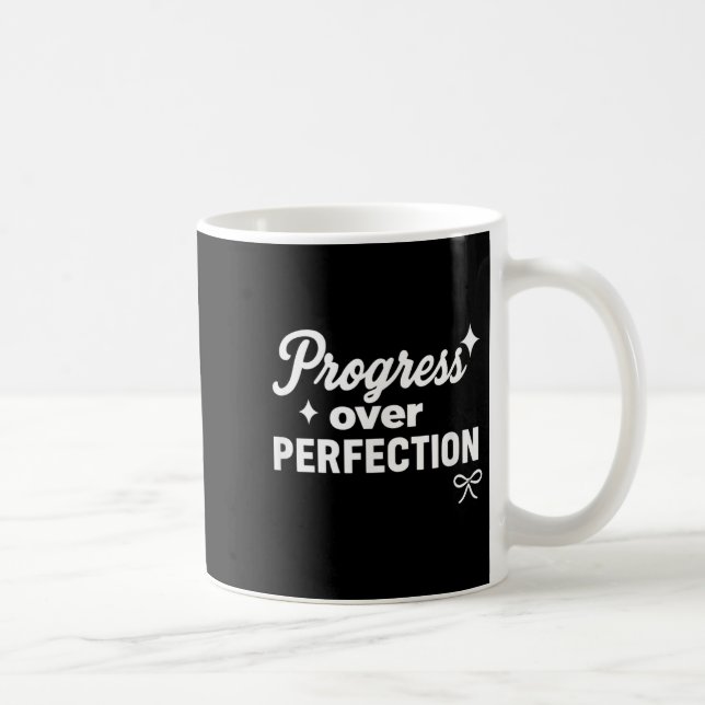 Mug Progrès plutôt que perfection citation motivationn (Droite)