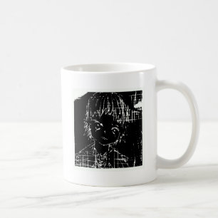 Mug projet noir quotidien de manga d'anime