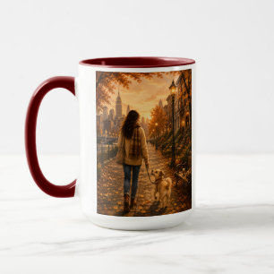 Mug Promenade Automnale Confortable avec Ma Meilleure