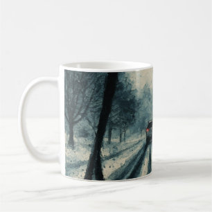 Mug Promenade d'hiver à travers la neige - Vue pare-br