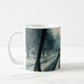 Mug Promenade d'hiver à travers la neige - Vue pare-br