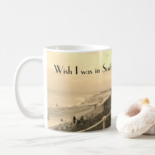 Mug Promenade Sud-Ouest Sepia View (Avec donut)
