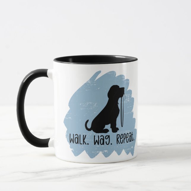 Mug Promeneur de chien amusant  (Gauche)