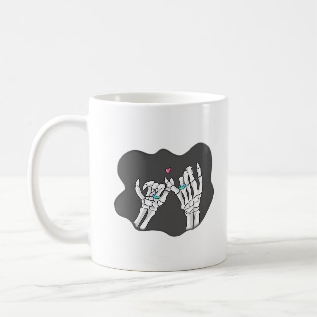 Mug Promesse des mains de Skeleton Heart (Gauche)