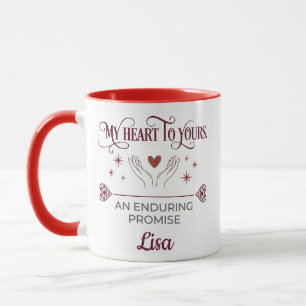 Mug Promesse romantique personnalisée Nom personnalisé
