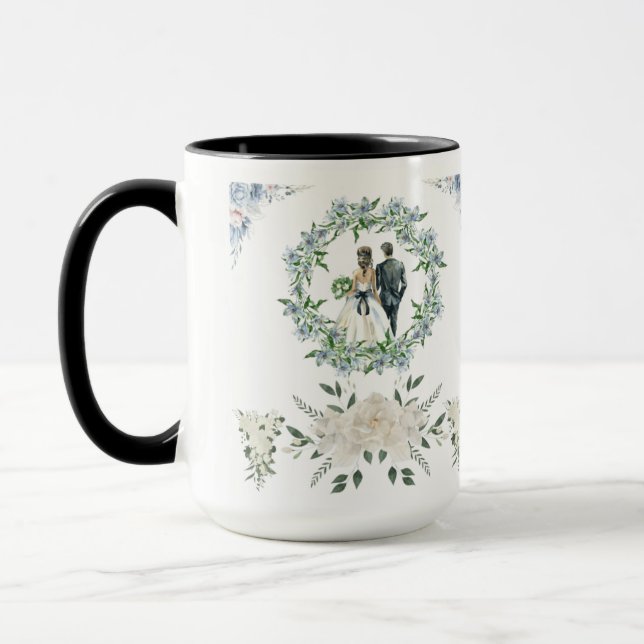 Mug Promesse sous les roses blanc (Gauche)