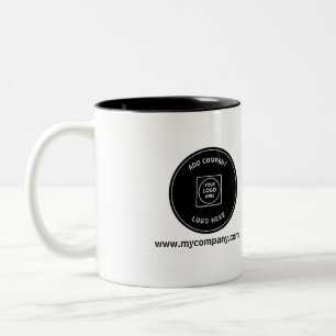 Mug promo entreprise deux tons avec logo de site W
