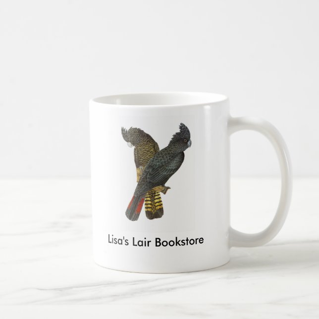 Mug promo noir Rouge-coupé la queue de librairie de (Droite)