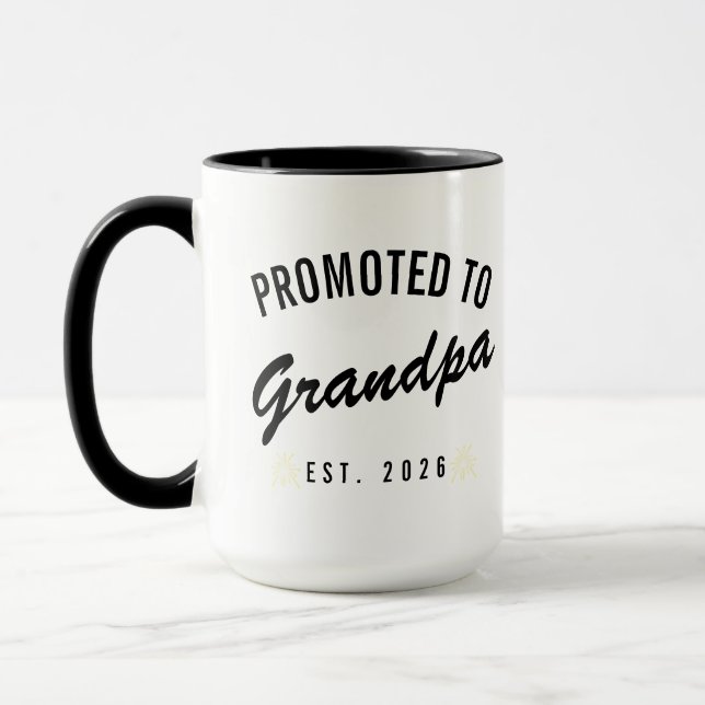 Mug Promoted to Grandpa Est. 2026 (Gauche)