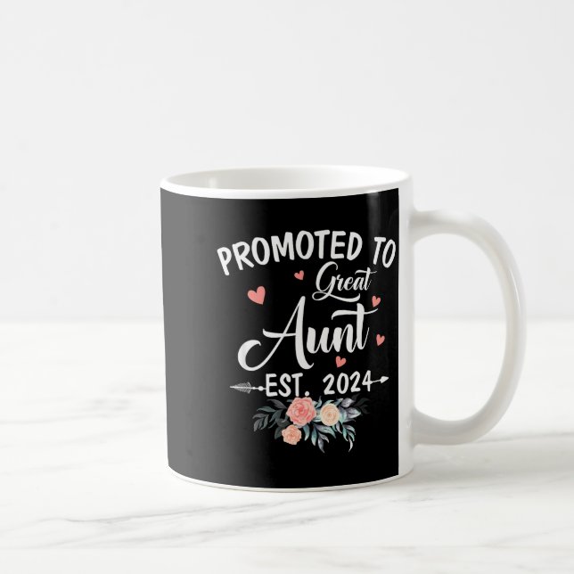 Mug Promoted To Great Aunt Est 2024 Soon To Be Aunt Fl (Droite)