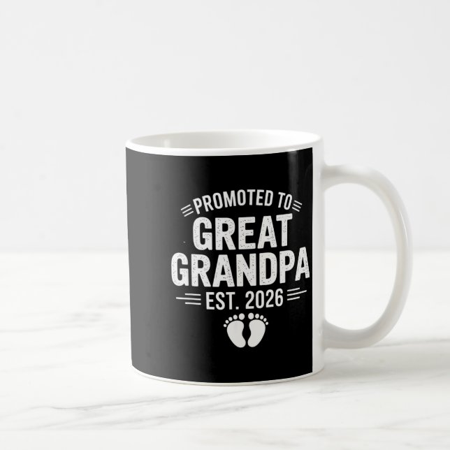Mug Promoted To Great Grandpa Est. 2026 Funny Soon To  (Droite)