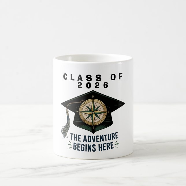 Mug Promotion 2026 Diplôme Boussole Mortier Capuchon d (Centre)