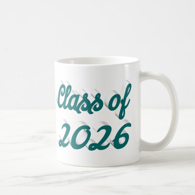 Mug Promotion 2026 écriture verte  remise des diplômes (Droite)