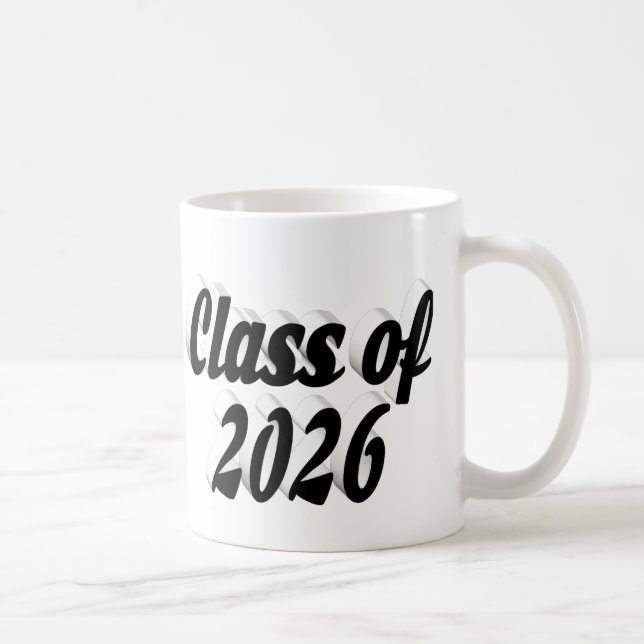Mug Promotion 2026 texte noir de remise des diplômes (Droite)