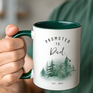 Mug Promotion au rang de papa année estimée.