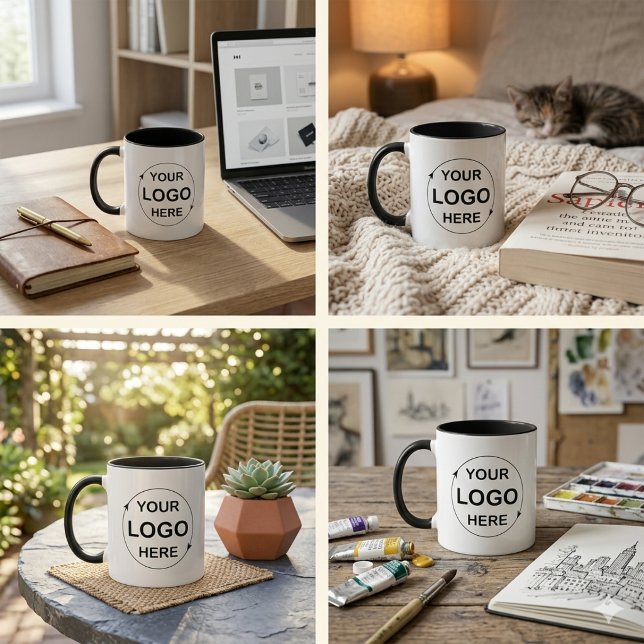 Mug Promotion de la marque avec logo d'entreprise (Business Logo Branded Promotion Mug)