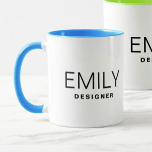 Mug Promotion d'entreprise Ajouter votre nom Deux tons