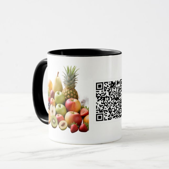 Mug promotionnel d'entreprise avec code-barres per (Devant gauche)