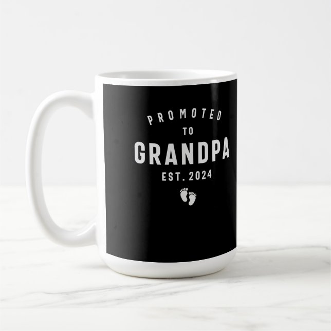 Mug Promu à Grandpa Est 2024 Bientôt être grand-père (Gauche)