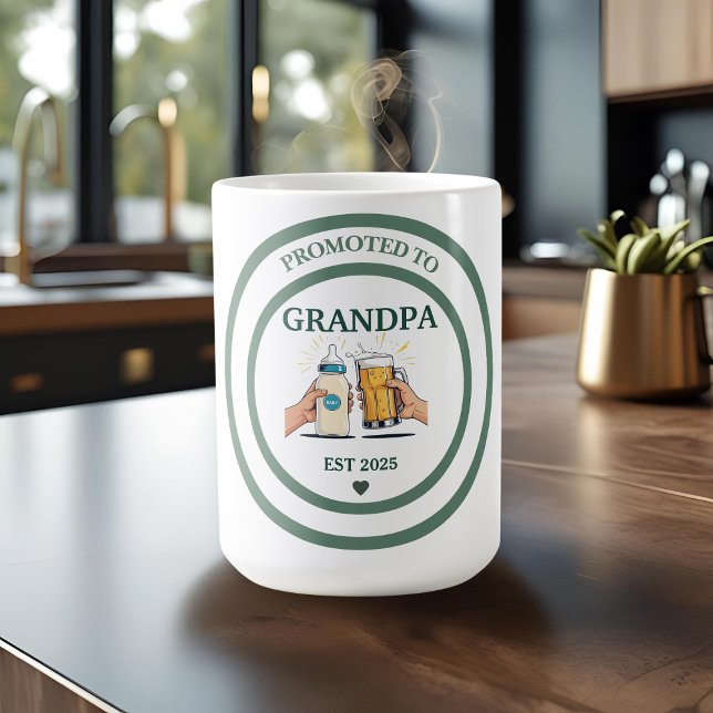 Mug Promu à Grandpa Est. 2025 (Créateur téléchargé)