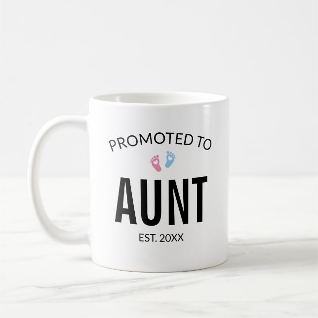 Mug Promu à la Faire-part de grossesse de tante (Gauche)