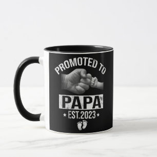 Mug Promu à Papa 2023 Première Fête des pères Nouveau
