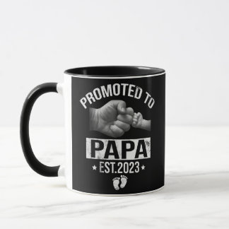 Mug Promu à Papa 2023 Première Fête des pères Nouveau