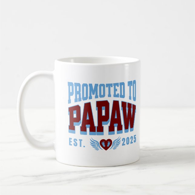 Mug Promu À Papaw Est. faire-part de grossesse 2025 (Gauche)