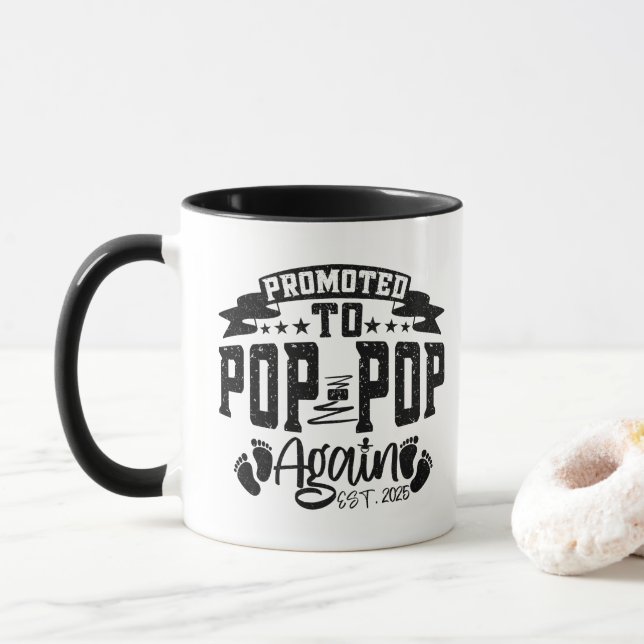 Mug Promu À Pop Pop De Nouveau Est 2025 Amusant Grand- (Avec donut)