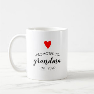 Mug Promu au coeur rouge de grand-mère simple