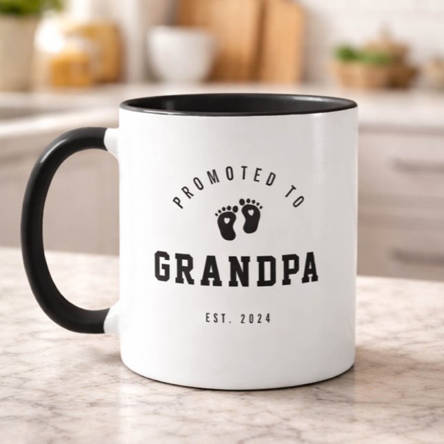 Mug Promu aux Empreintes de Grand-père (Créateur téléchargé)