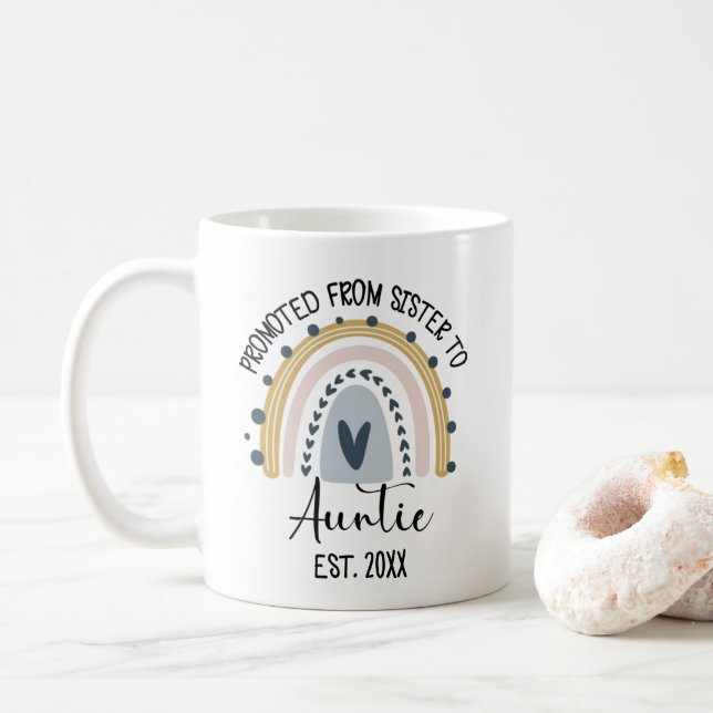 Mug Promu De Soeur À Tante, Tante À Être, Cadeau (Avec donut)