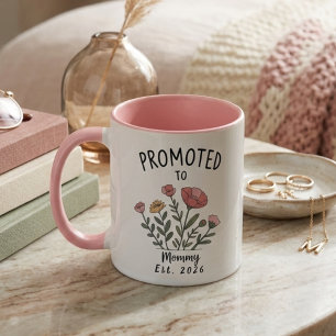 Mug Promu en œuvre d'art de l'ère de maman florale mam