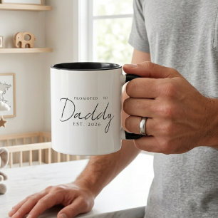 Mug Promu Papa Élégant Année de Création Script