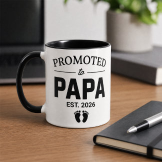 Mug Promu Papa Prévu 2026 Annonce de Grossesse 