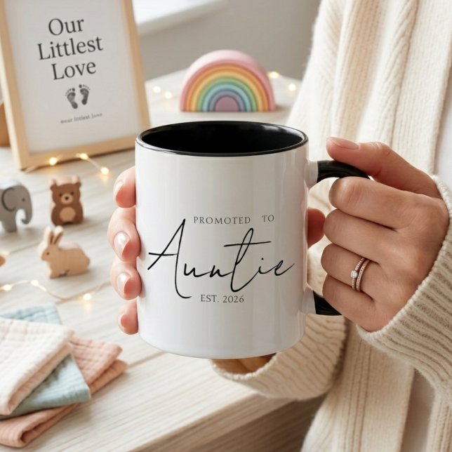 Mug Promu Tatie Élégant Année de Création Script (Créateur téléchargé)