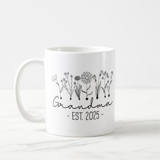 Mug Promue Grand-mère 2025 Bientôt Grand-mère 2025 (Gauche)