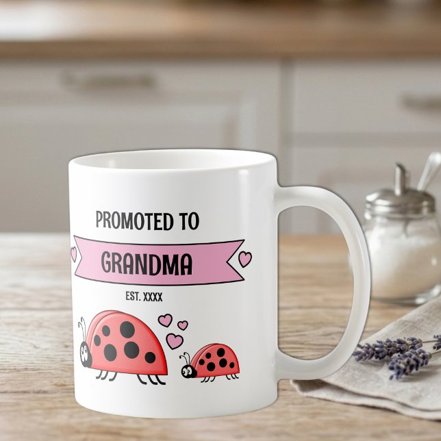 Mug Promue grand-mère coccinelles roses (Créateur téléchargé)